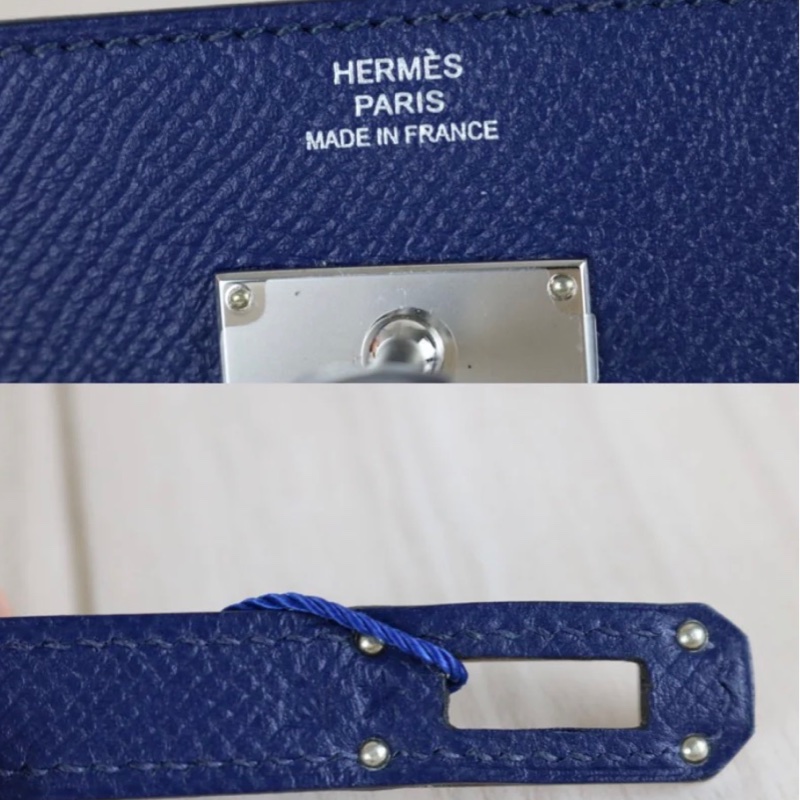 「JL精品代購」 98新 Hermes 愛馬仕 Kelly 長夾 電光藍-9