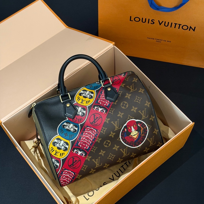 LV山本寬齋老花speedy30限定收藏款手提包-2