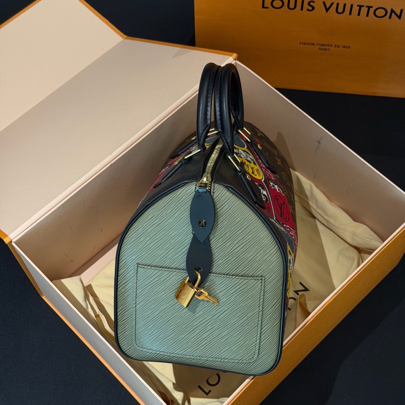 LV山本寬齋老花speedy30限定收藏款手提包-3