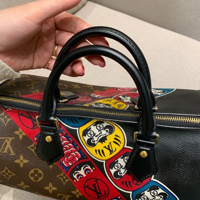 LV山本寬齋老花speedy30限定收藏款手提包-13