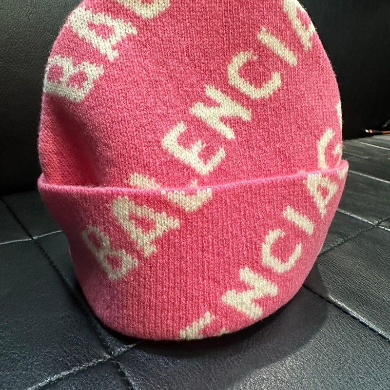 💎Han's house精品服飾💎Balenciaga 巴黎世家 滿版 針織 毛 帽 拆內標 可雙面 義大利製 現貨 原價11500-3