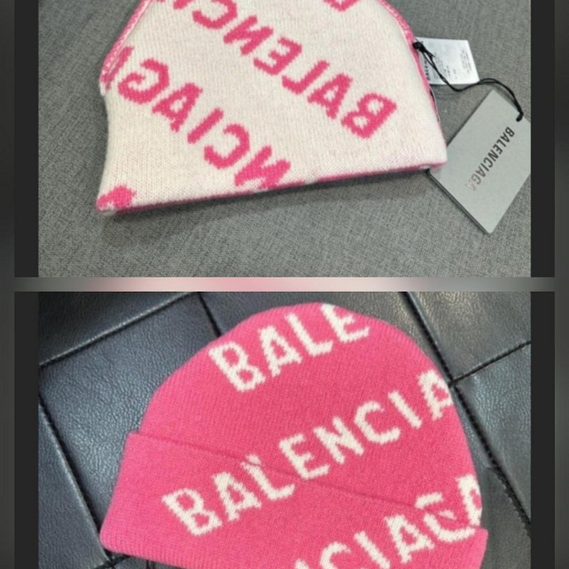 💎Han's house精品服飾💎Balenciaga 巴黎世家 滿版 針織 毛 帽 拆內標 可雙面 義大利製 現貨 原價11500-6
