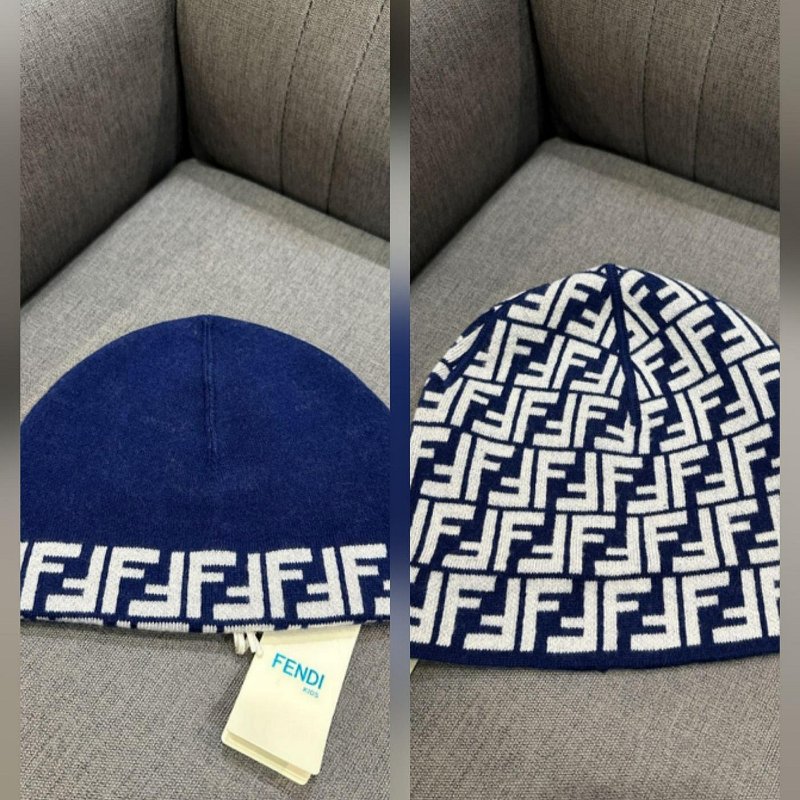 💎Han's house精品服飾💎FENDI 芬迪 滿版 FF 毛帽 雙面用 原價10900-7