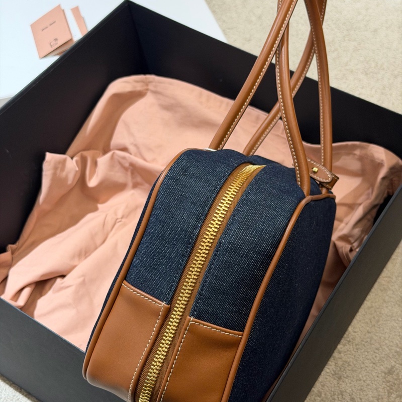 全新全套MIUMIU牛仔beau公文包-2