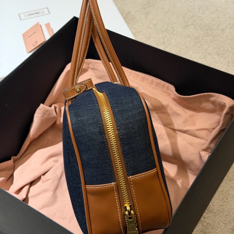 全新全套MIUMIU牛仔beau公文包-4