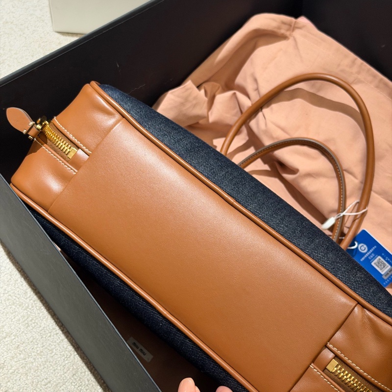 全新全套MIUMIU牛仔beau公文包-5