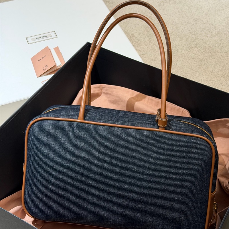 全新全套MIUMIU牛仔beau公文包-6