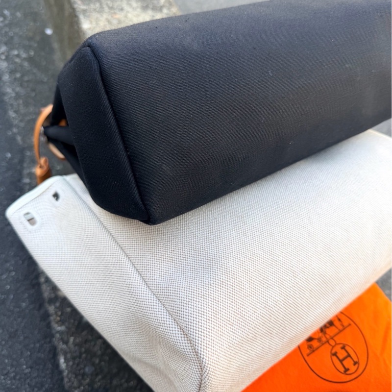 Hermes Herbag 31 黑色皮革 （附黑白替換袋）-5