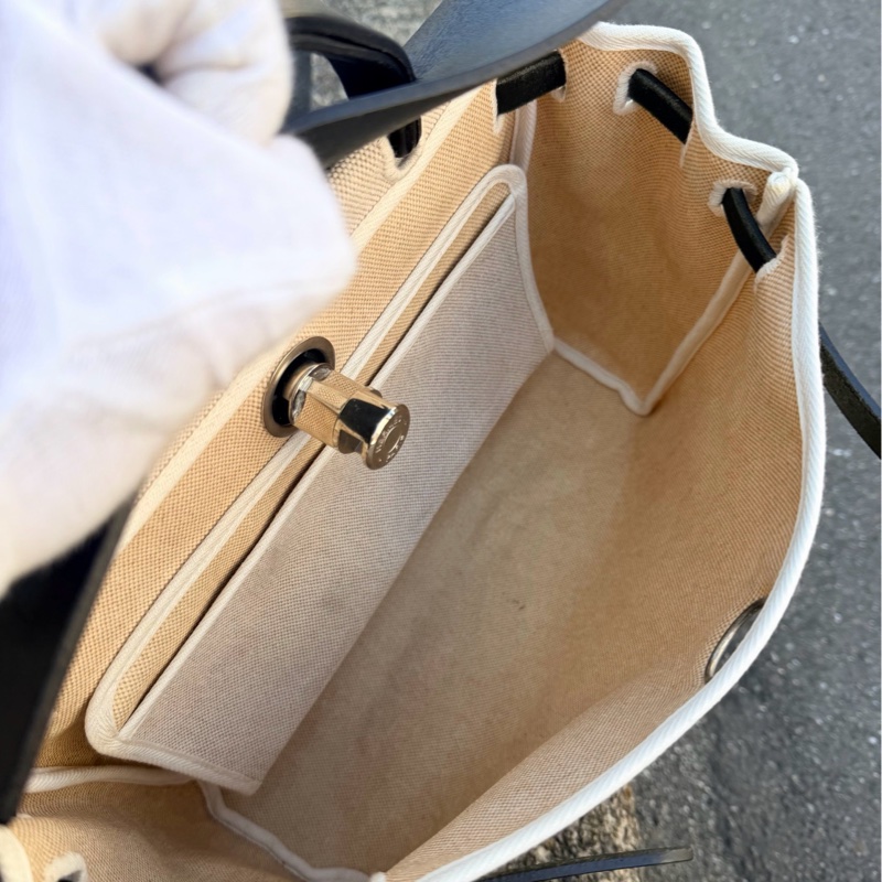 Hermes Herbag 31 黑色皮革 （附黑白替換袋）-15