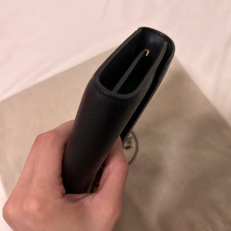 Hermes 愛馬仕 Constance to go Epsom 牛皮H扣長夾/斜背兩用包(黑色/U刻/金釦)-11