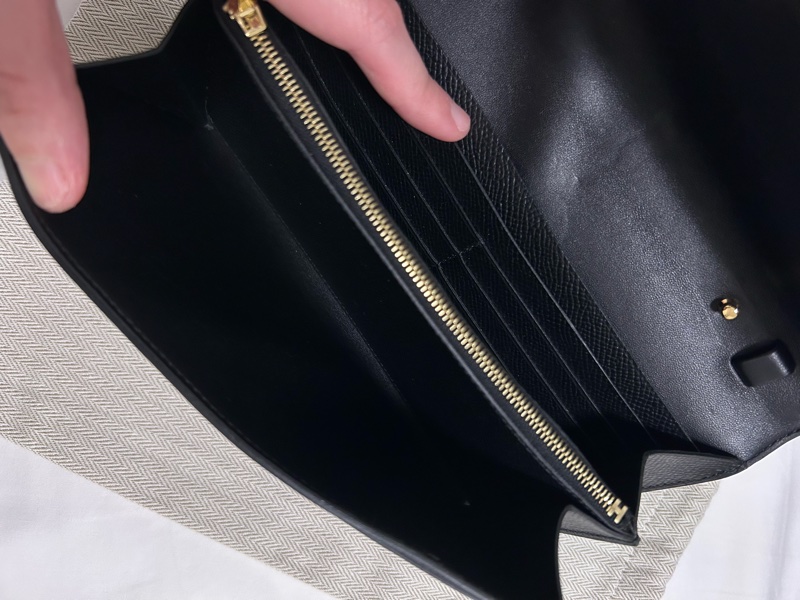 Hermes 愛馬仕 Constance to go Epsom 牛皮H扣長夾/斜背兩用包(黑色/U刻/金釦)-13