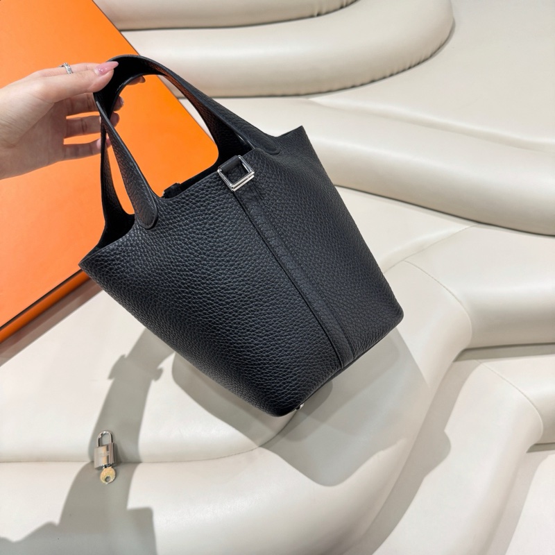 Hermes爱马仕 黑银p18菜篮子-0