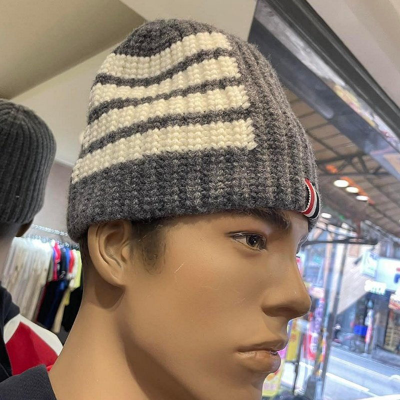 💎Han's house精品服飾💎THOM BROWNE TB 四槓 美利奴羊毛 100% 羊毛 毛帽 帽子-2