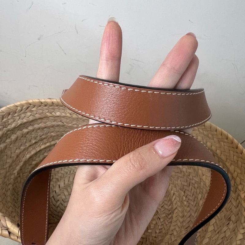 ෆ Loewe草編菜籃子🧺焦糖自然色🍎🥖-9