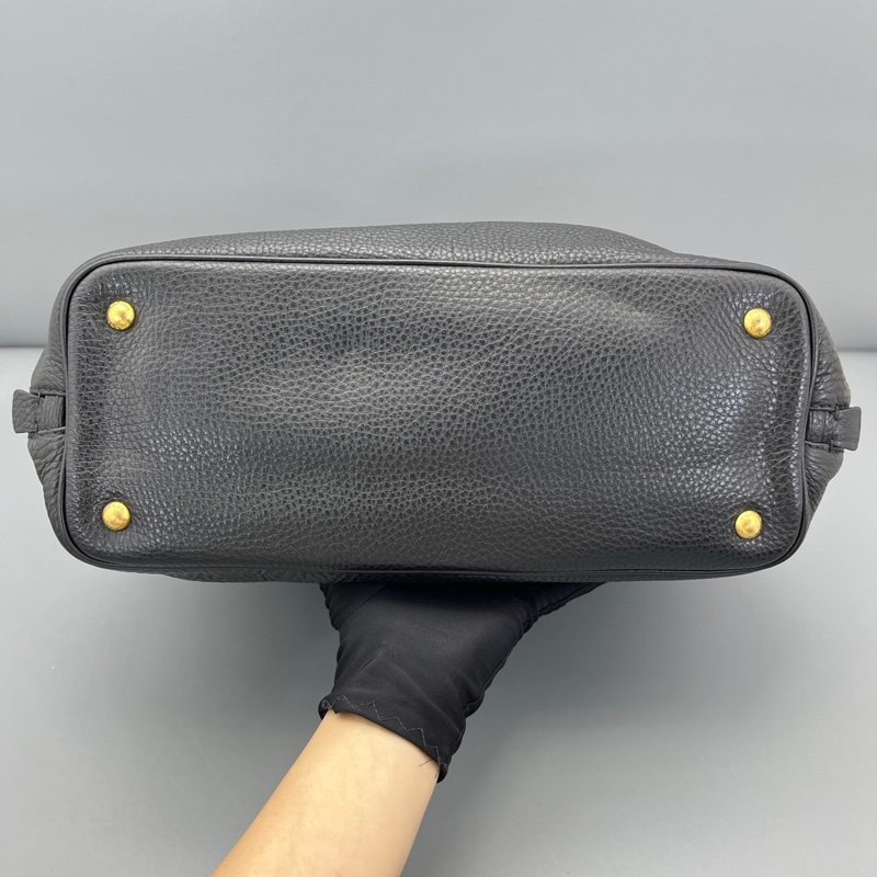 prada普拉達手提托特斜挎包黑色/35*34*14cm/附件：肩帶-3