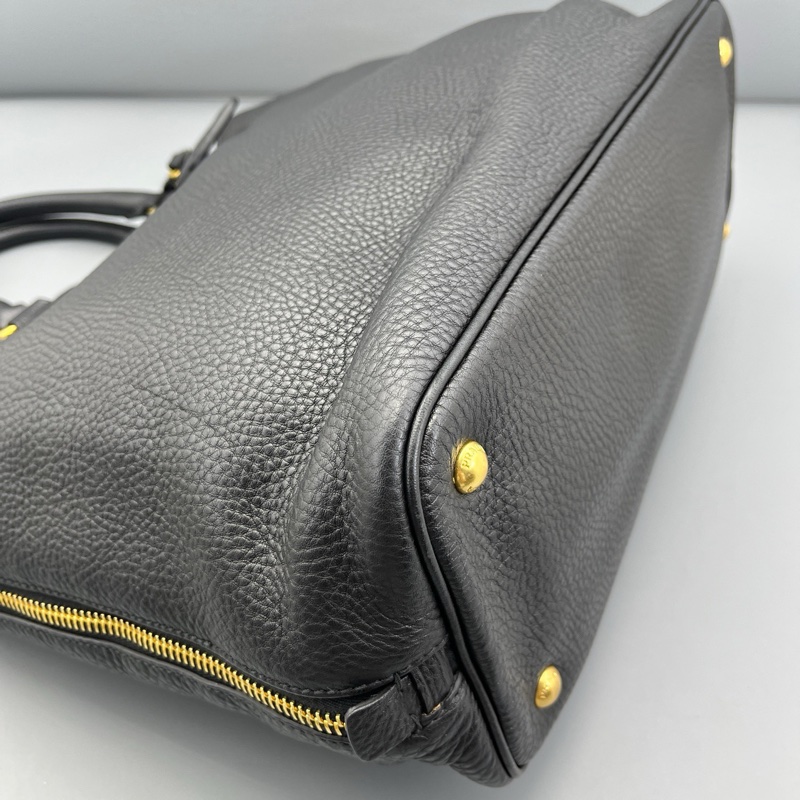 prada普拉達手提托特斜挎包黑色/35*34*14cm/附件：肩帶-6