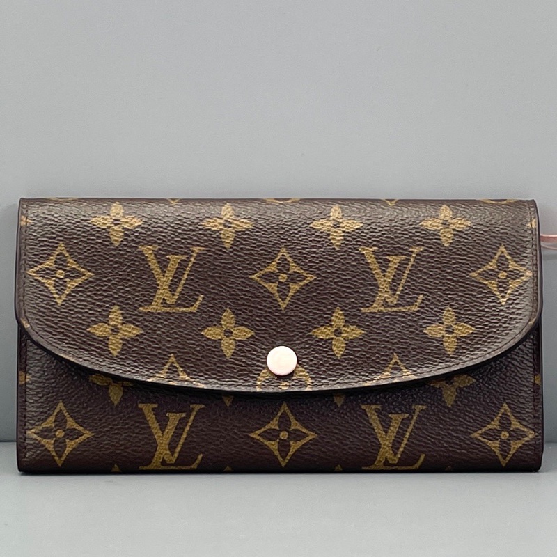 LouisVuitton路易威登長款豆豆錢包老花粉豆/19*9*2cm 18年-0