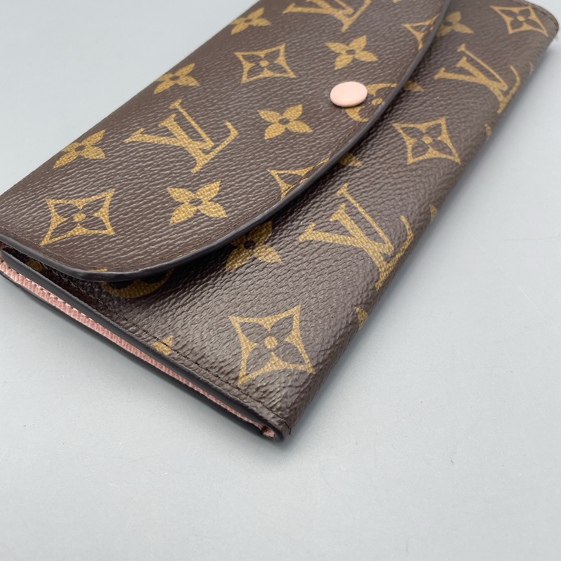 LouisVuitton路易威登長款豆豆錢包老花粉豆/19*9*2cm 18年-5