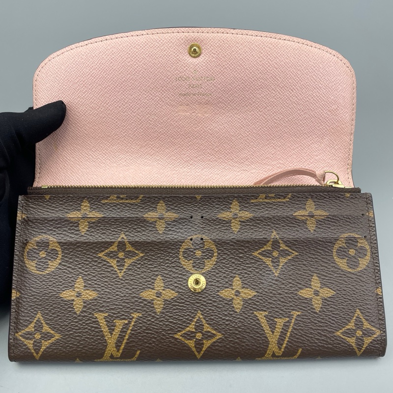 LouisVuitton路易威登長款豆豆錢包老花粉豆/19*9*2cm 18年-6