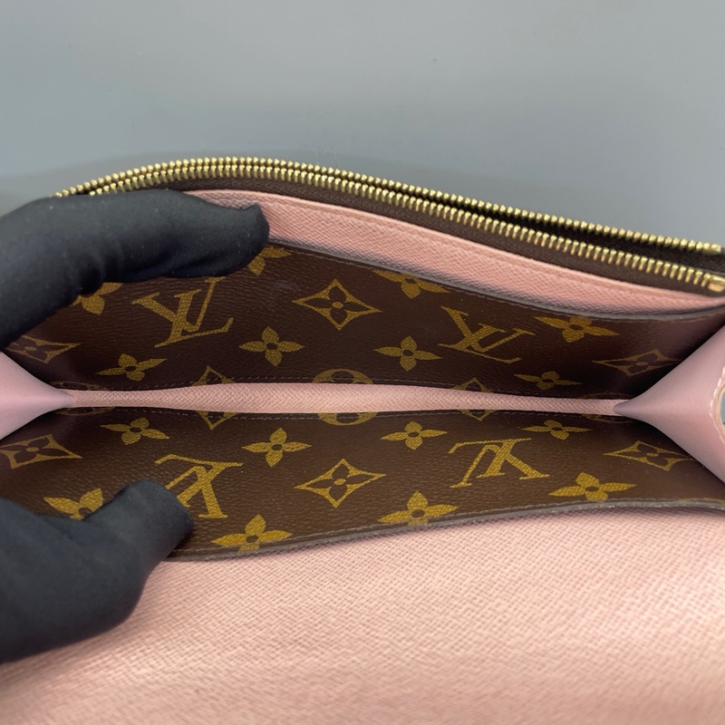LouisVuitton路易威登長款豆豆錢包老花粉豆/19*9*2cm 18年-7