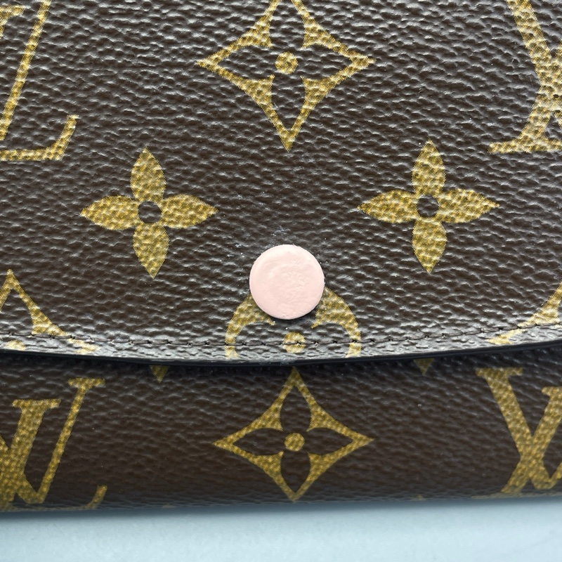 LouisVuitton路易威登長款豆豆錢包老花粉豆/19*9*2cm 18年-9