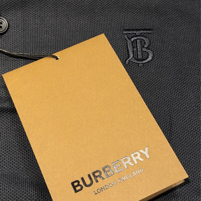 全新黑色BURBERRY男款短袖POAL衫-1