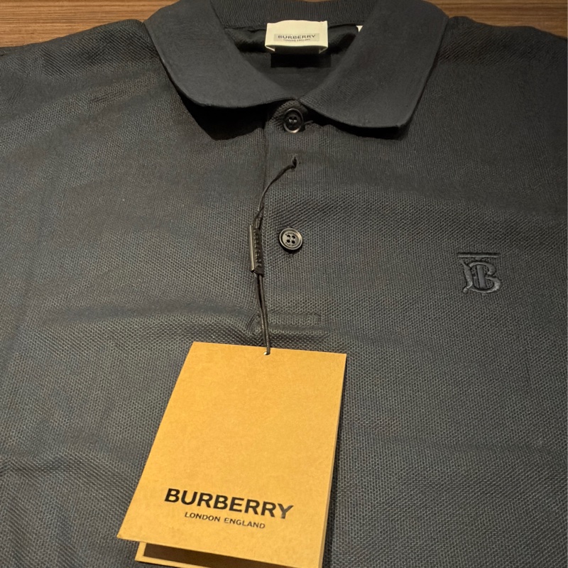 全新黑色BURBERRY男款短袖POAL衫-2