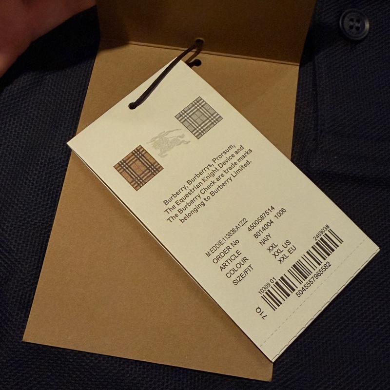 全新黑色BURBERRY男款短袖POAL衫-4