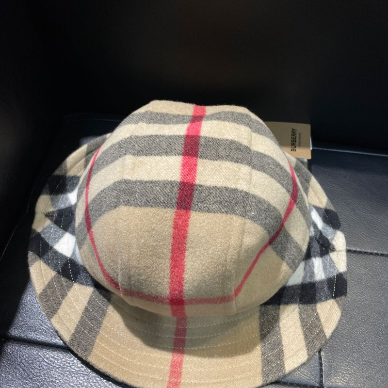 💎Han's house精品服飾💎BURBERRY TB 格紋 漁夫 帽子 100% 羊毛 雙面用 男女可帶 原價16500 M號-4