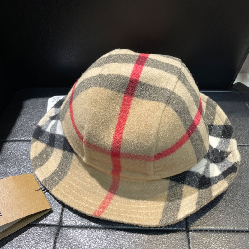 💎Han's house精品服飾💎BURBERRY TB 格紋 漁夫 帽子 100% 羊毛 雙面用 男女可帶 原價16500 M號-6