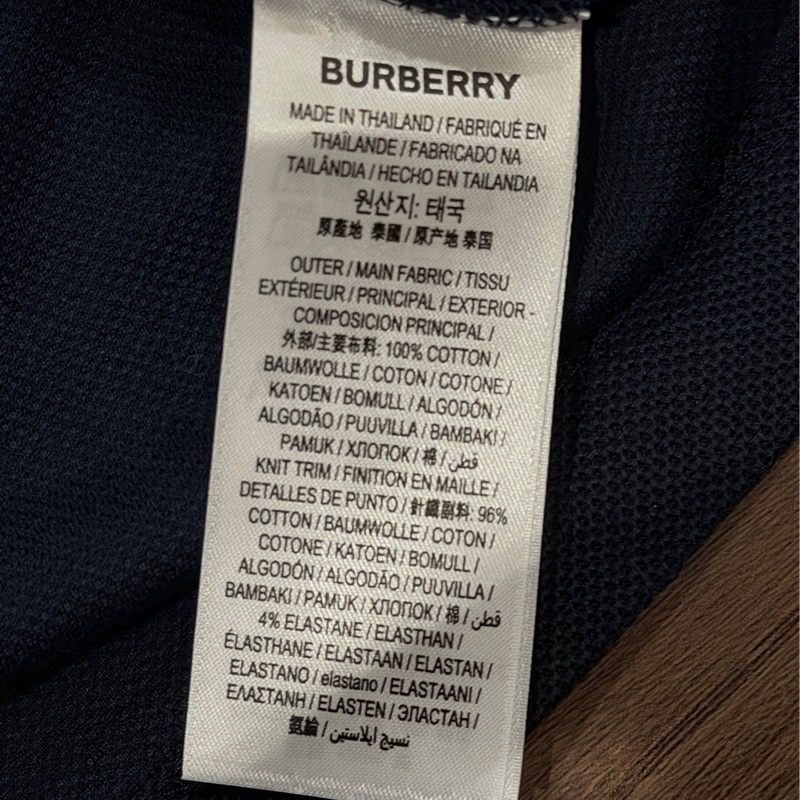 深藍近黑BURBERRY男款短袖POAL衫-3