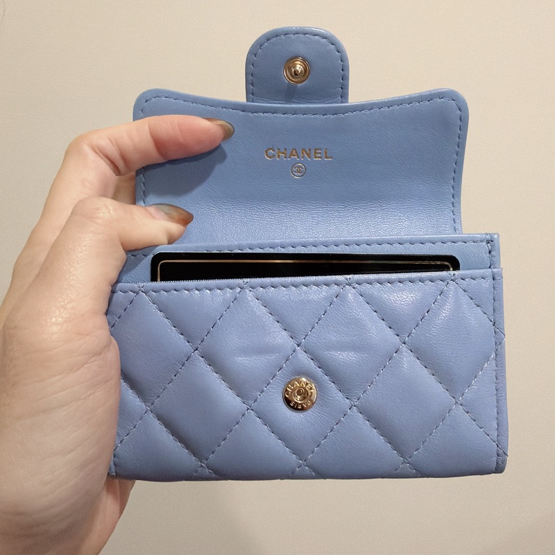 寶寶藍 CHANEL 香奈兒CF 零錢包 單層-11