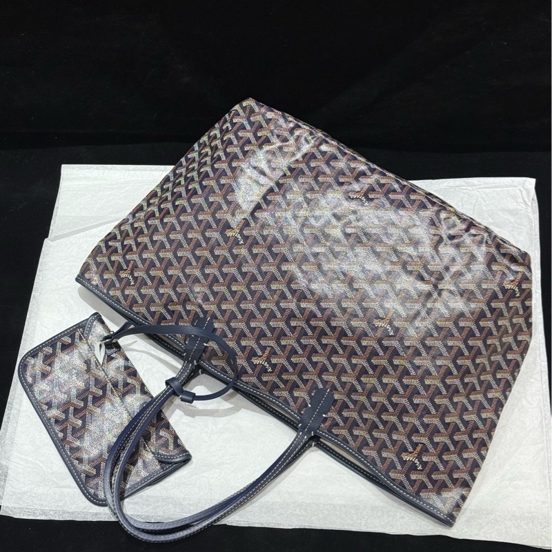 Goyard 戈雅 hobo 藍色彩繪法鬥托特包尺寸:40*20*34,。-1