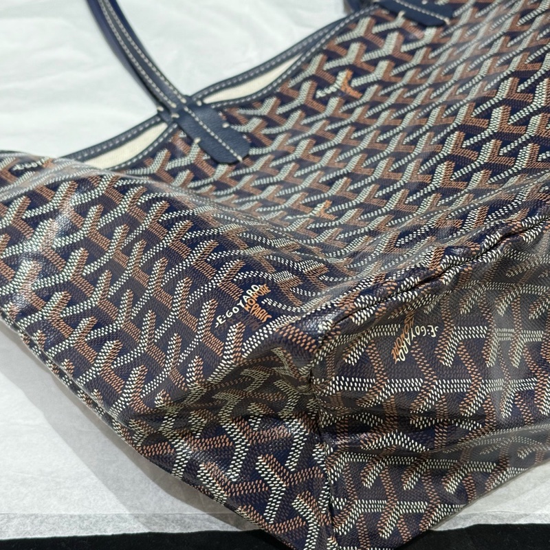 Goyard 戈雅 hobo 藍色彩繪法鬥托特包尺寸:40*20*34,。-5