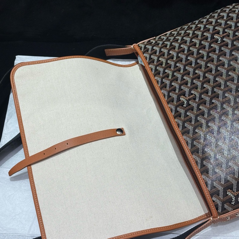 GOYARD/戈雅 Capetien棕色老花郵差包 容量巨大 男女通用 23年編碼 尺寸35*27-2