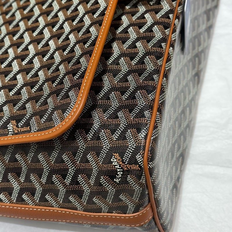 GOYARD/戈雅 Capetien棕色老花郵差包 容量巨大 男女通用 23年編碼 尺寸35*27-3