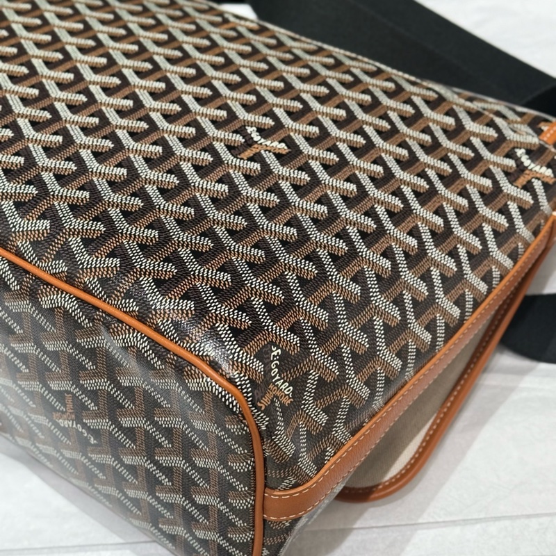 GOYARD/戈雅 Capetien棕色老花郵差包 容量巨大 男女通用 23年編碼 尺寸35*27-6