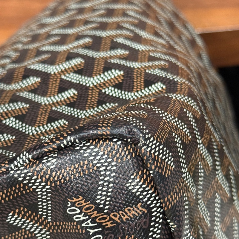 Goyard戈雅 購物袋托特包中號子母包 23年百搭黑色，內里有一點點筆跡-6