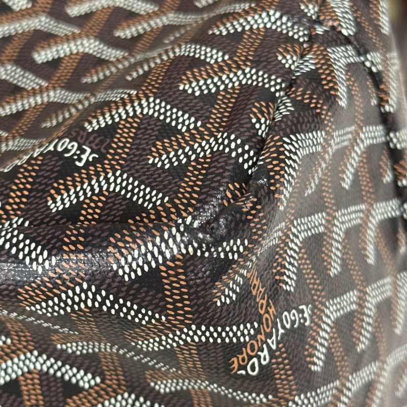 Goyard戈雅 購物袋托特包中號子母包 23年百搭黑色，內里有一點點筆跡-7