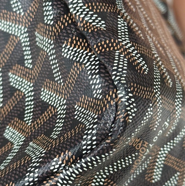 Goyard戈雅 購物袋托特包中號子母包 23年百搭黑色，內里有一點點筆跡-8