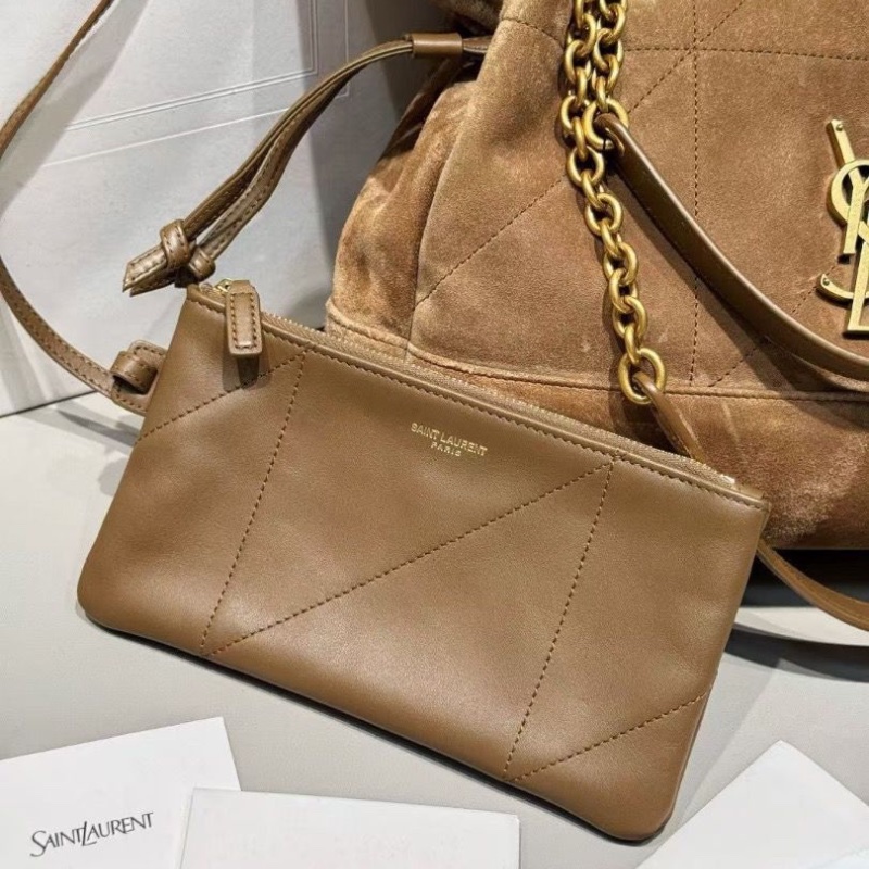 YSL Jamie 棕色 麂皮 福袋 托特包 黃金小號3030*8*28.5cm  9新 配件子袋 購證 塵袋 盒子-5