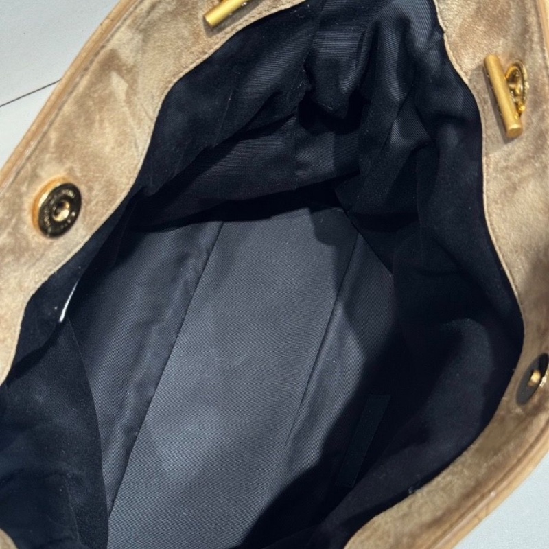 YSL Jamie 棕色 麂皮 福袋 托特包 黃金小號3030*8*28.5cm  9新 配件子袋 購證 塵袋 盒子-6