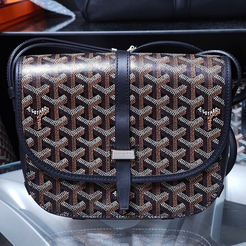 GOYARD戈雅 Belvédère黑色Y字老花郵差包 21年編碼 🈚附件