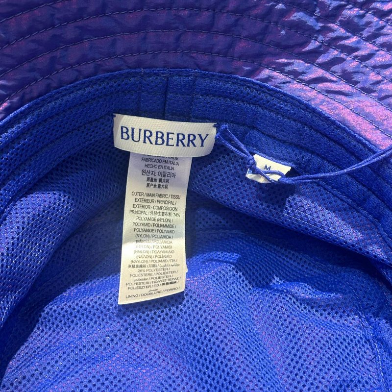 💎Han's house精品服飾💎 Burberry 尼龍 防水 戰馬 騎士 彩虹色 電光紫 漁夫 帽子 男女可帶  現貨M 原價14900-4