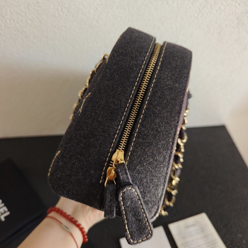 【今年大熱復古款‼️最網獨有】Chanel毛呢外縫線 鏈條 單肩包｜手提包-5