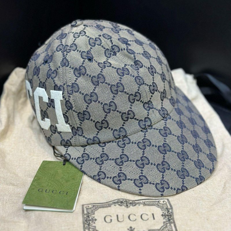 💎Han's house精品服飾💎GUCCI 滿版 老花 帽子 751400 義大利製 男女共穿 現貨 原價15000-0