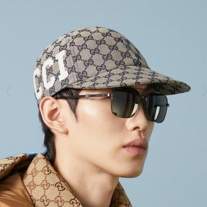 💎Han's house精品服飾💎GUCCI 滿版 老花 帽子 751400 義大利製 男女共穿 現貨 原價15000-4