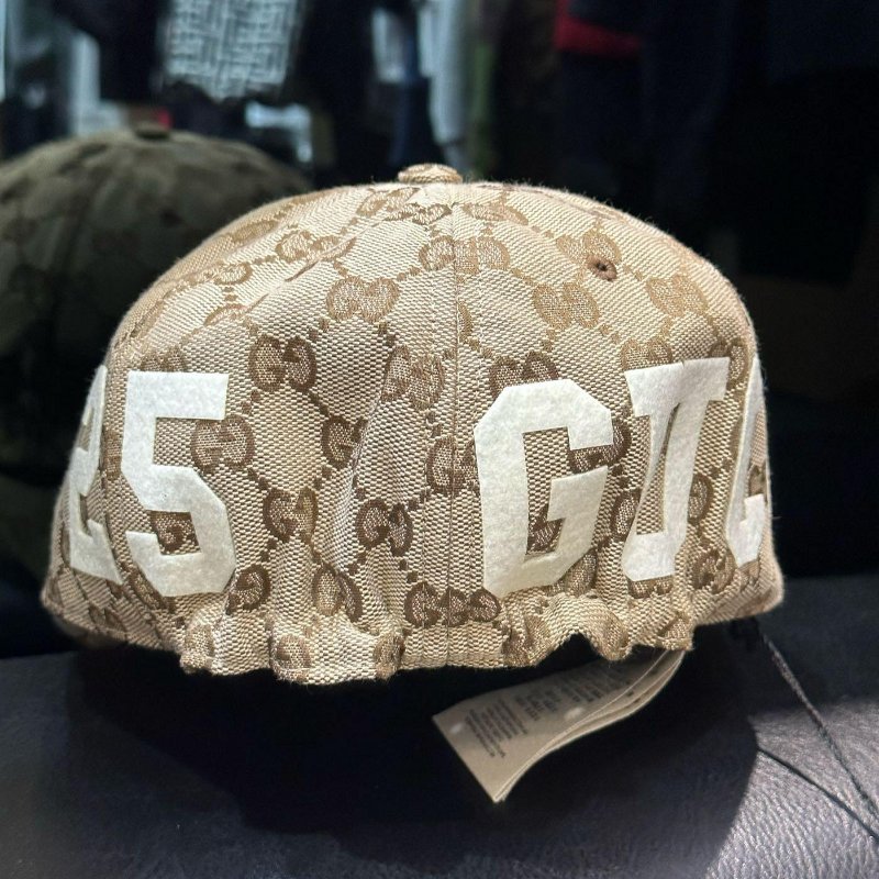 💎Han's house精品服飾💎GUCCI 滿版 老花 帽子 ‎751400 義大利製 男女共穿 現貨 原價15000-4