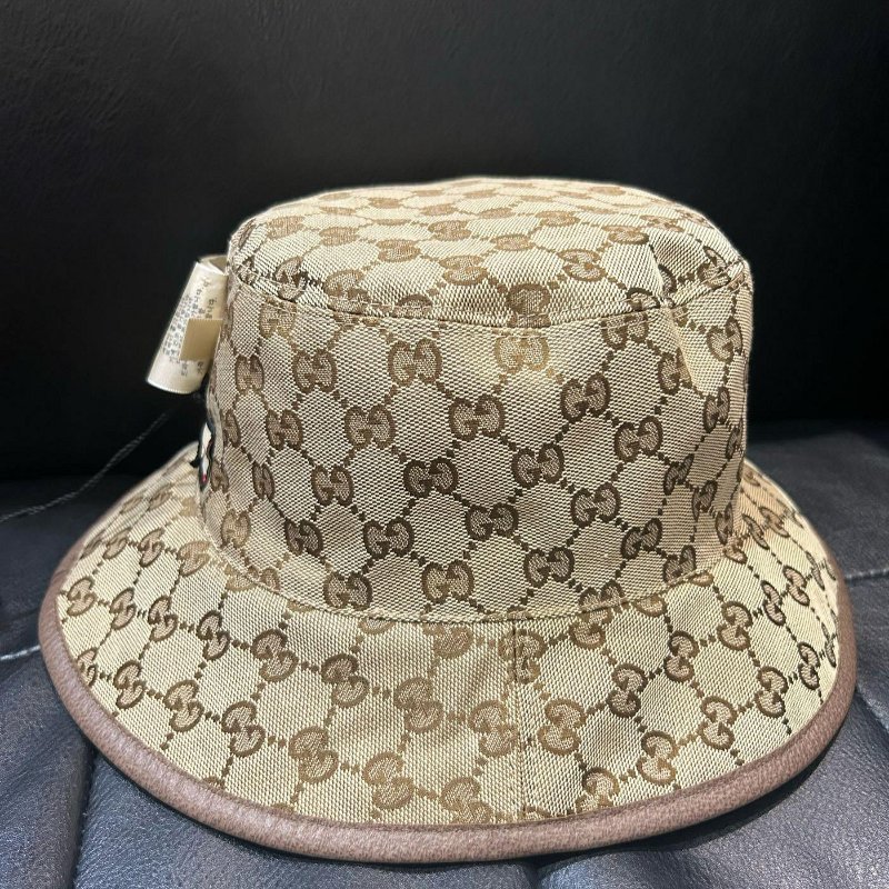💎Han's house精品服飾💎GUCCI 滿版 老花 漁夫帽 帽子 雙面帶 義大利製-3