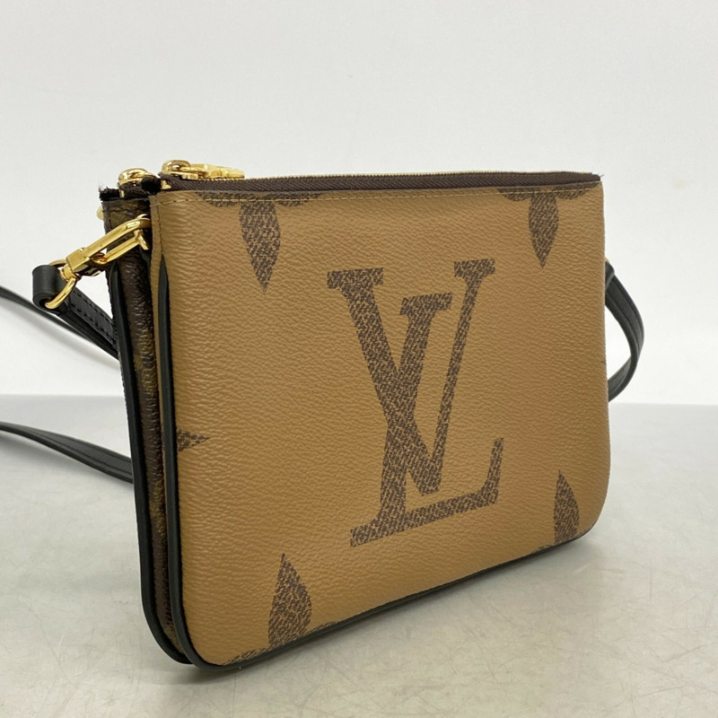 路易威登 Monogram Giant Reverse Pochette 雙拉鍊單肩包 M69203 棕色 女士 P2648095-1